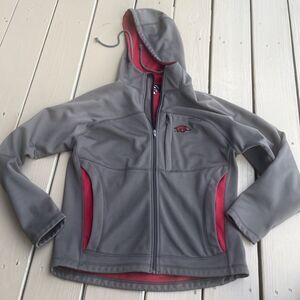 University Of Arkansas Razorback Shop Men Jacket/Hoodie Soft Shell Grey/Red S
